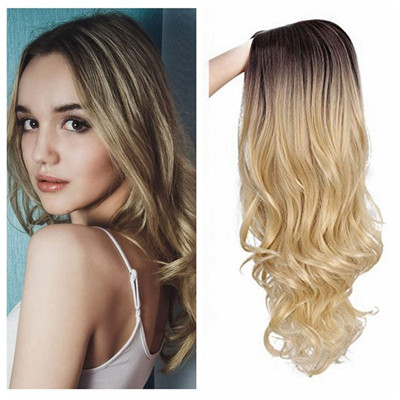 ombre blonde curly wig