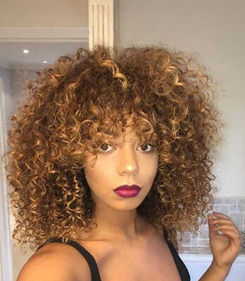 blonde brown afro wigs