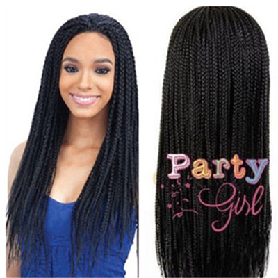 Long black braided wigs