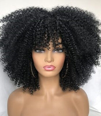 short black afro curly wigs