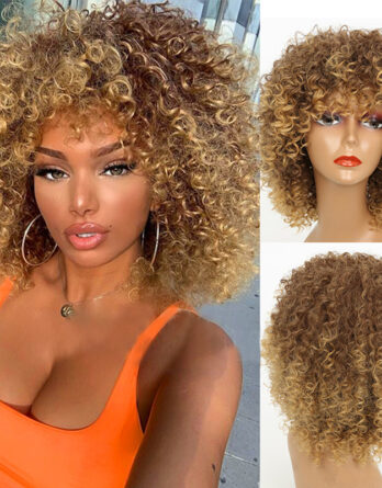 short afro kinky curly wigs