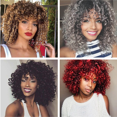 short afro kinky curly wigs for black women