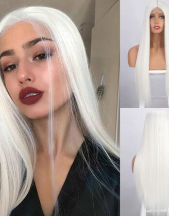 long straight white wigs